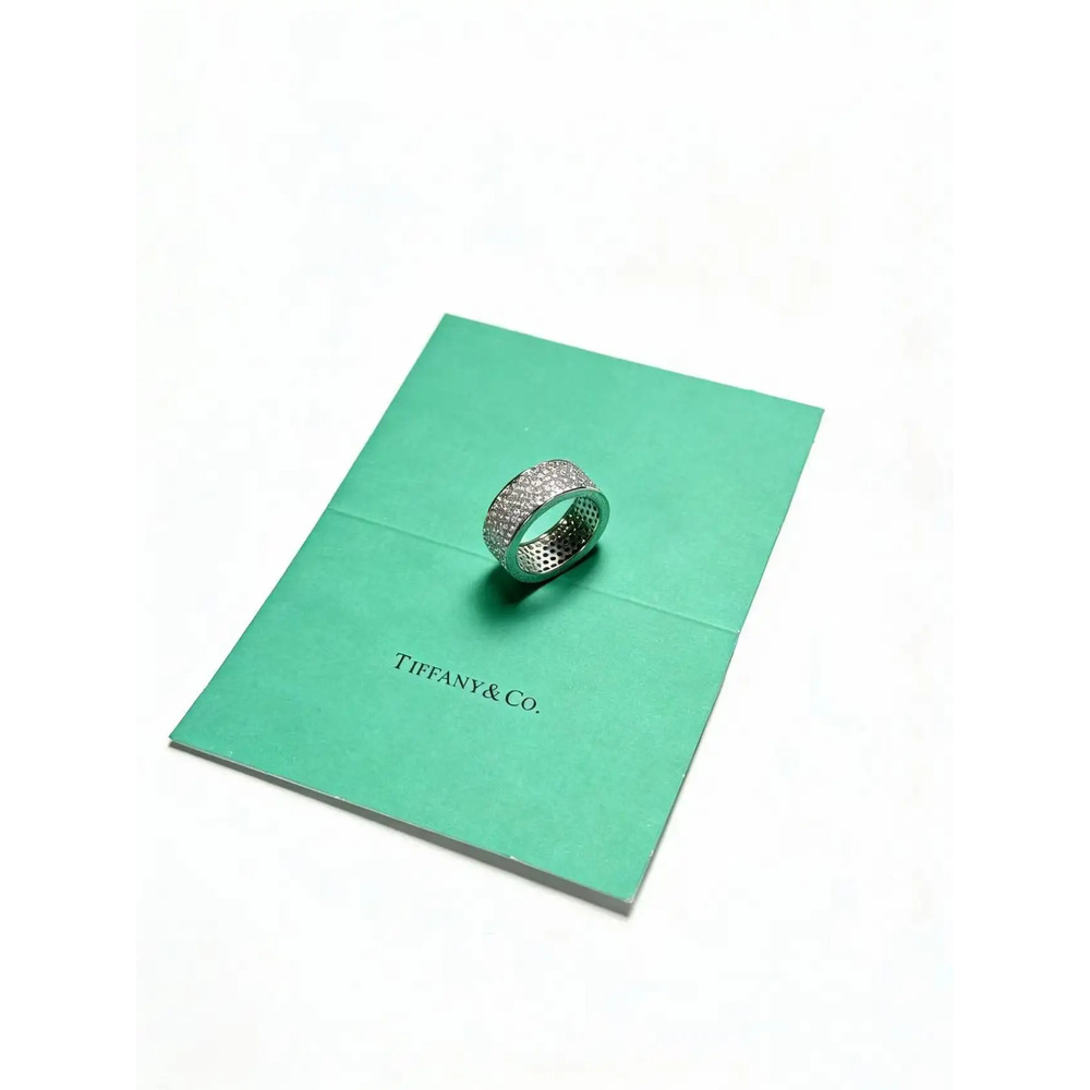 Tiffany & Co. Full-Diamond Wide Plain Band Ring - Picture 2 of 8